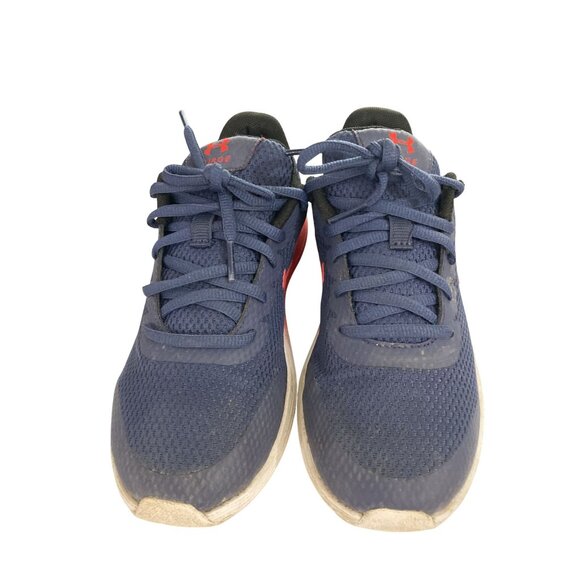 Under Armour Youth Size 4.5 Blue Red Mesh Sneakers Athletic Running Shoes - Picture 2 of 8